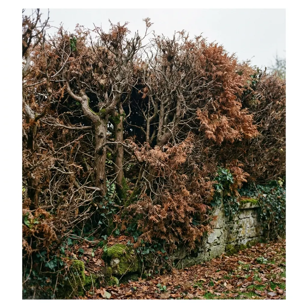Braune, kahle oder kranke Thuja-Hecke? Warum sie meist nicht zu retten ist und wie Sie den Lebensbaum samt flachem Wurzelteller loswerden.